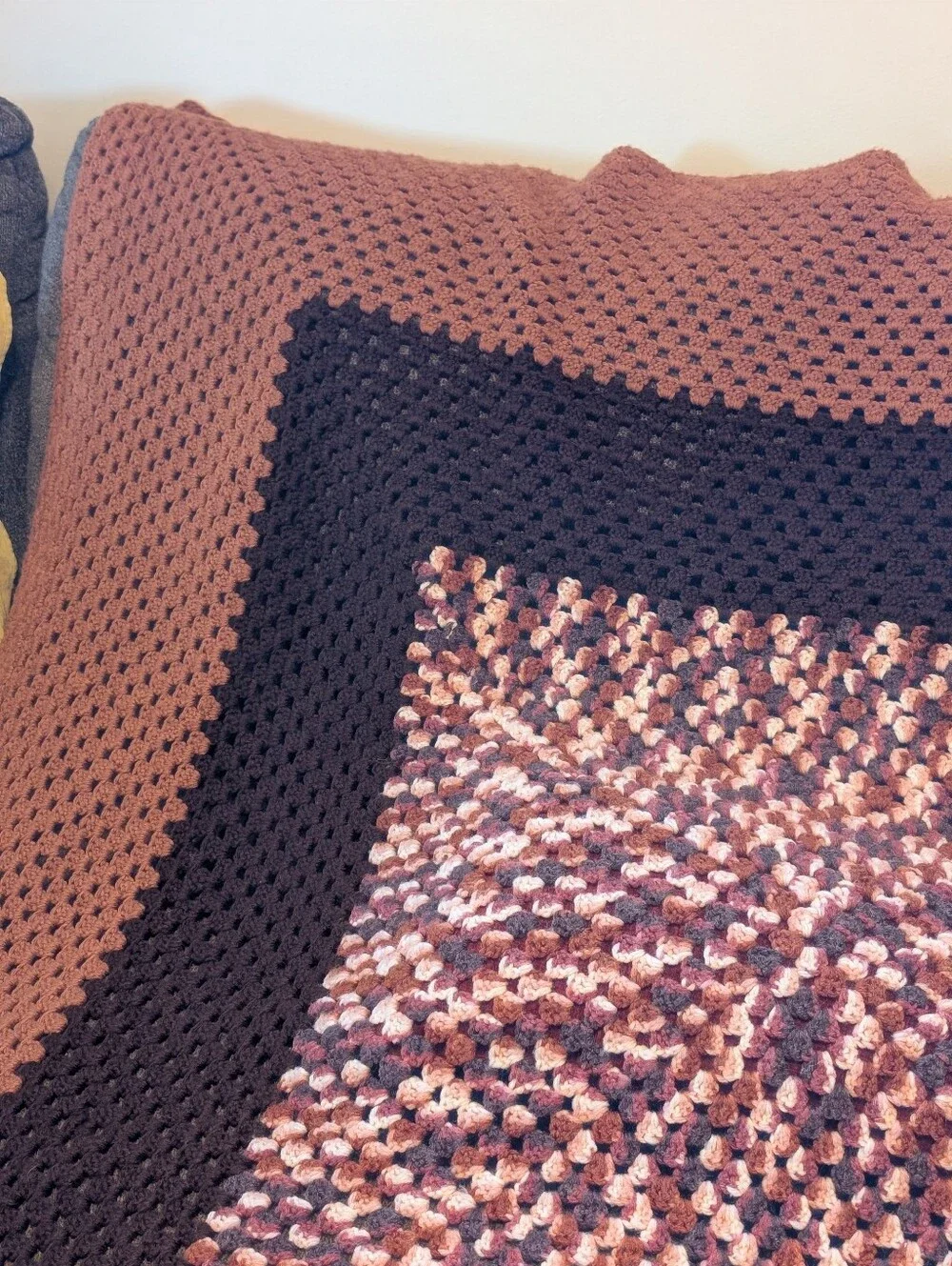 Handmade Crochet Granny‎ Square Afghan Throw Blanket Boho Cottagecore 66